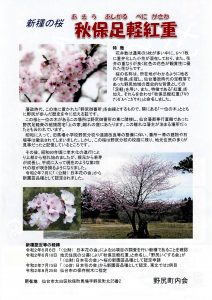 <span class="title">2026さくらフェア開催（4月11・12日）野尻交流カフェばんどころ</span>